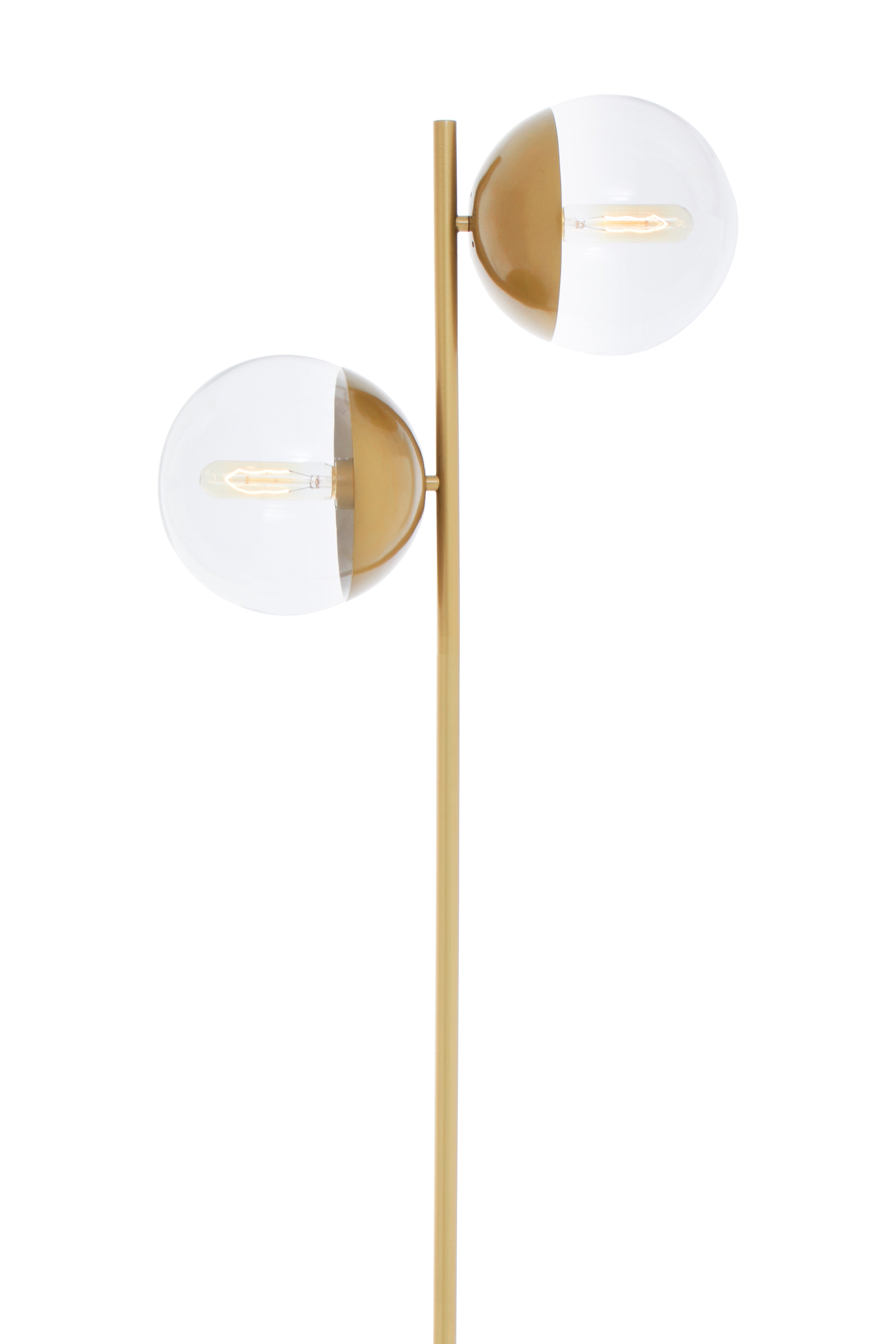 Kidston Two Light Gold Finish Floor Lamp